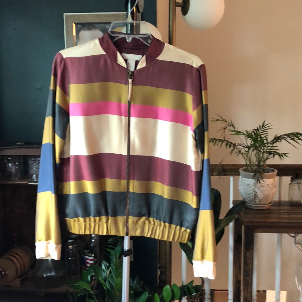 H&M Colorblocked Bomber Jacket